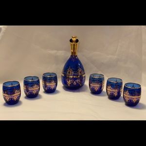 Murano Glass Decanter Set